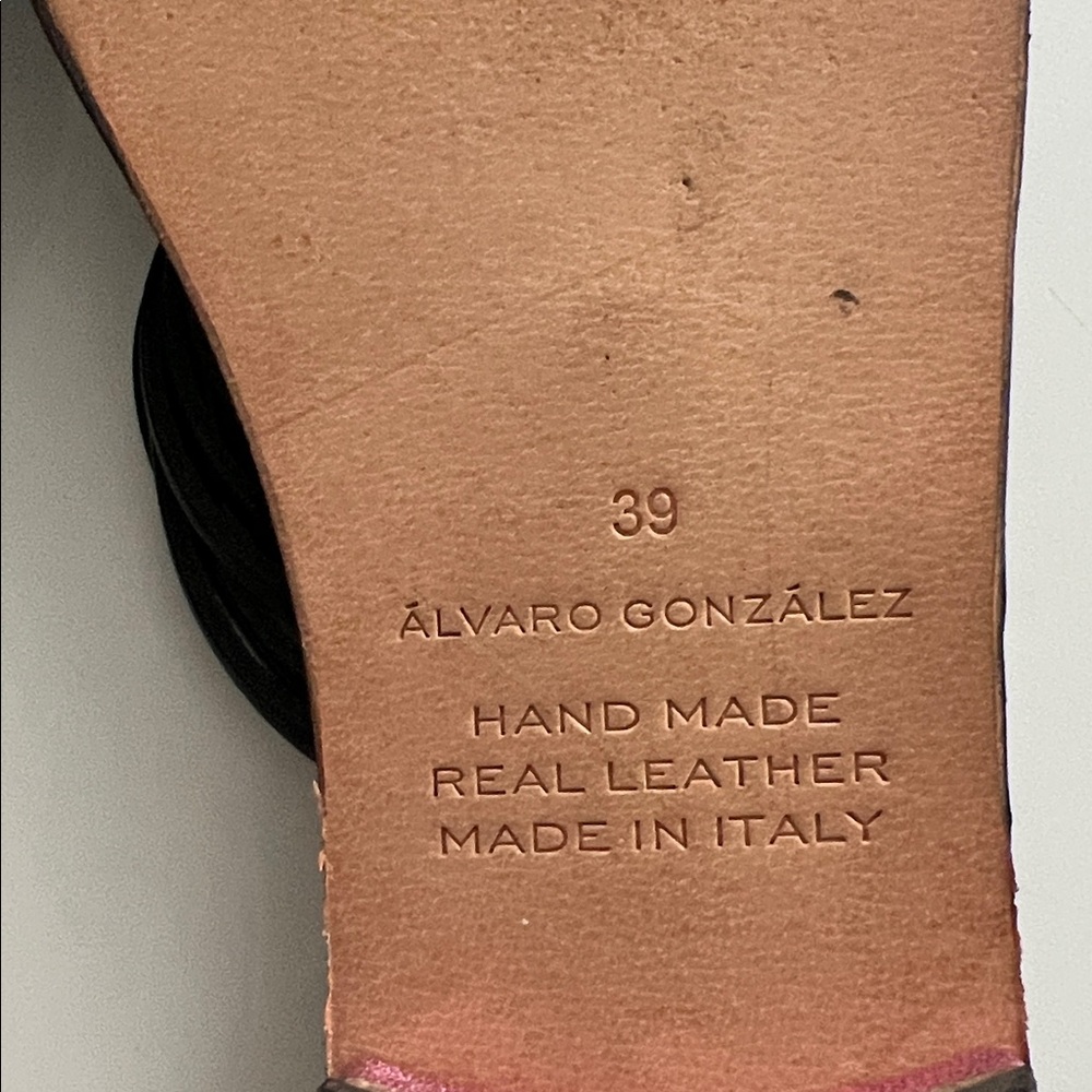 Stylish Black Sandals with Pink Accents Rarely Worn. Made in Italy - Picture 7 of 7